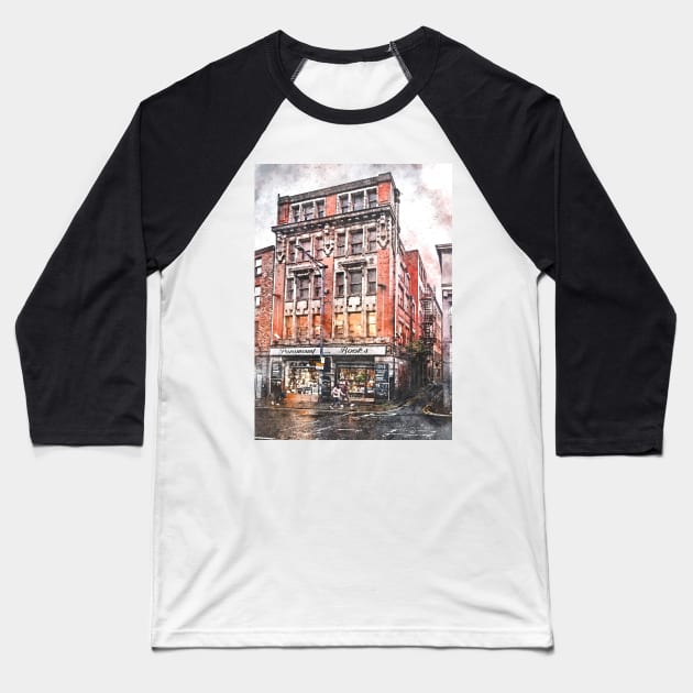 Manchester city watercolor #manchester Baseball T-Shirt by JBJart